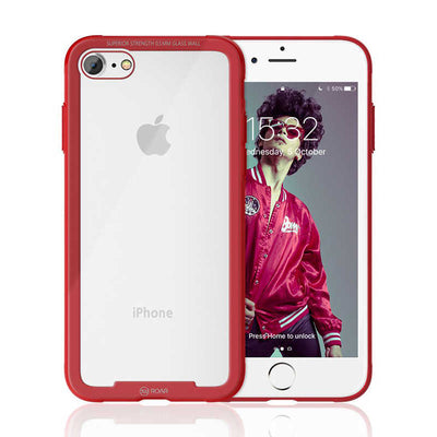 Apple iPhone SE 2020 Kılıf Roar Glassoul Airframe Kapak Kırmızı