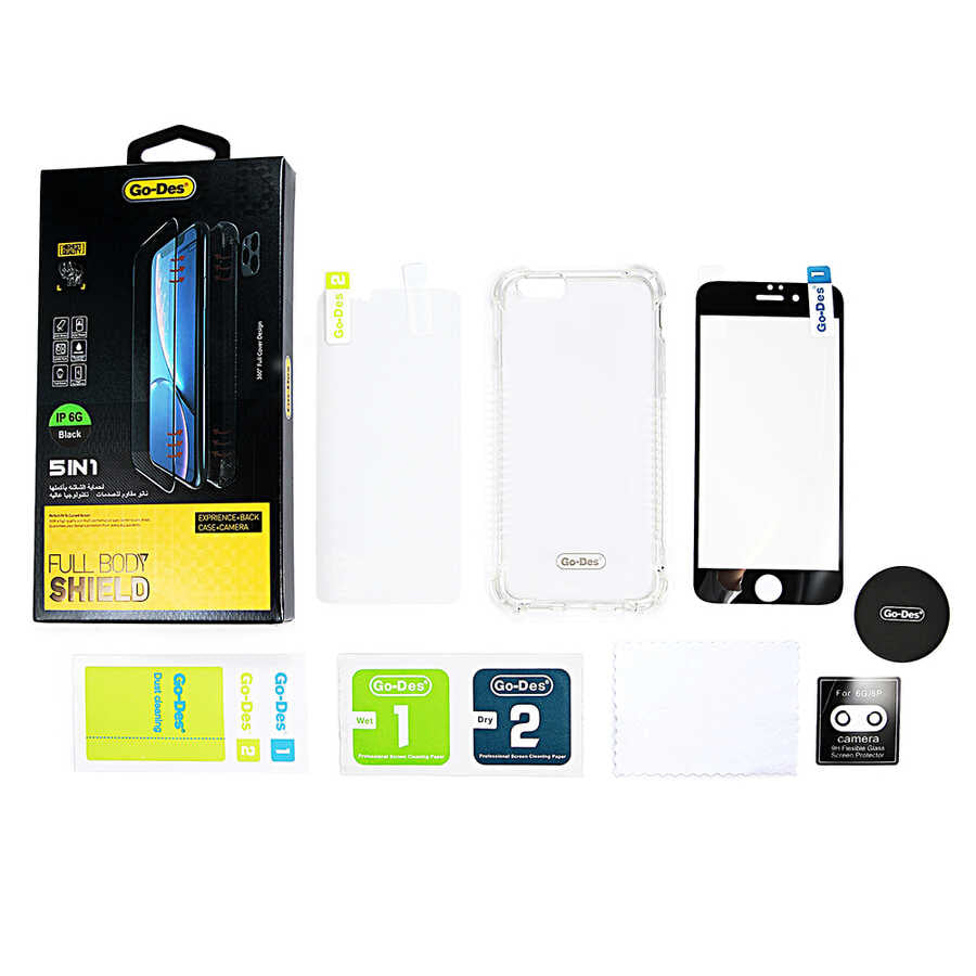 Apple iPhone SE 2022 Go Des 5 in 1 Full Body Shield Siyah