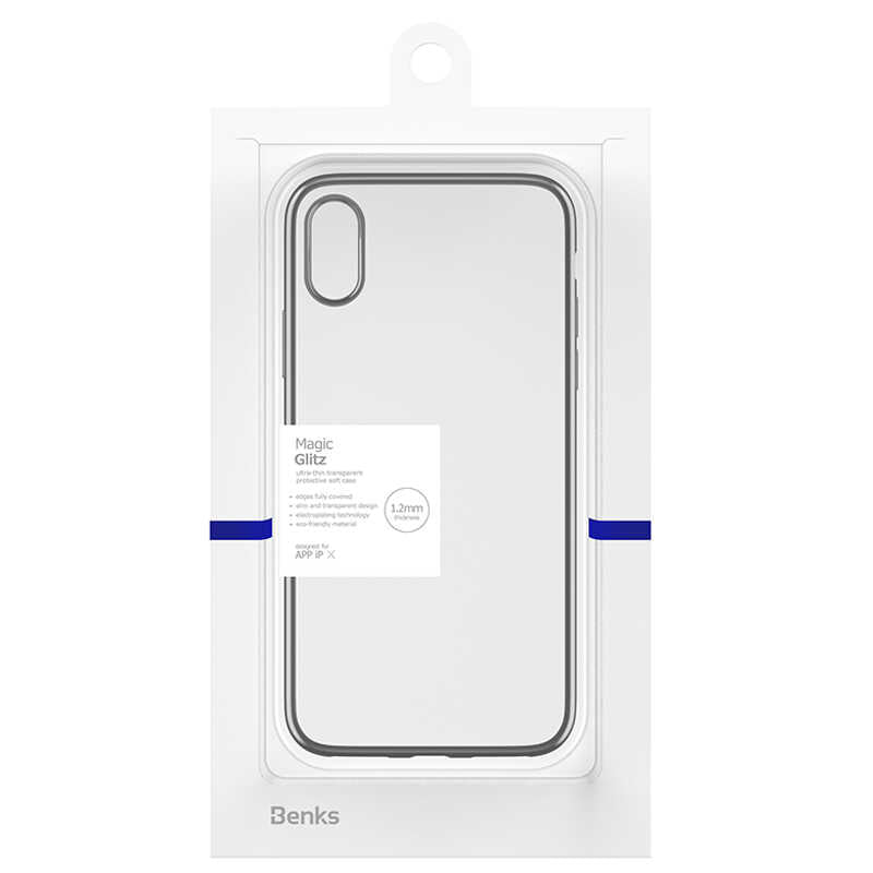 Apple iPhone X Benks Magic Glitz Ultra-Thin Transparent Protective Soft Kapak