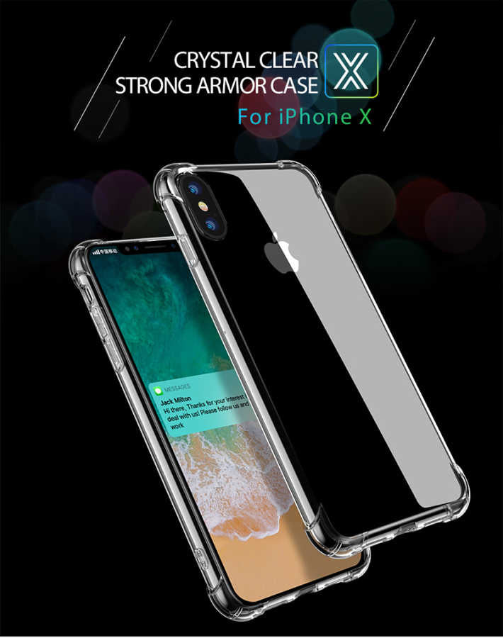 Apple iPhone X Kılıf Zore Nitro Anti Shock Silikon