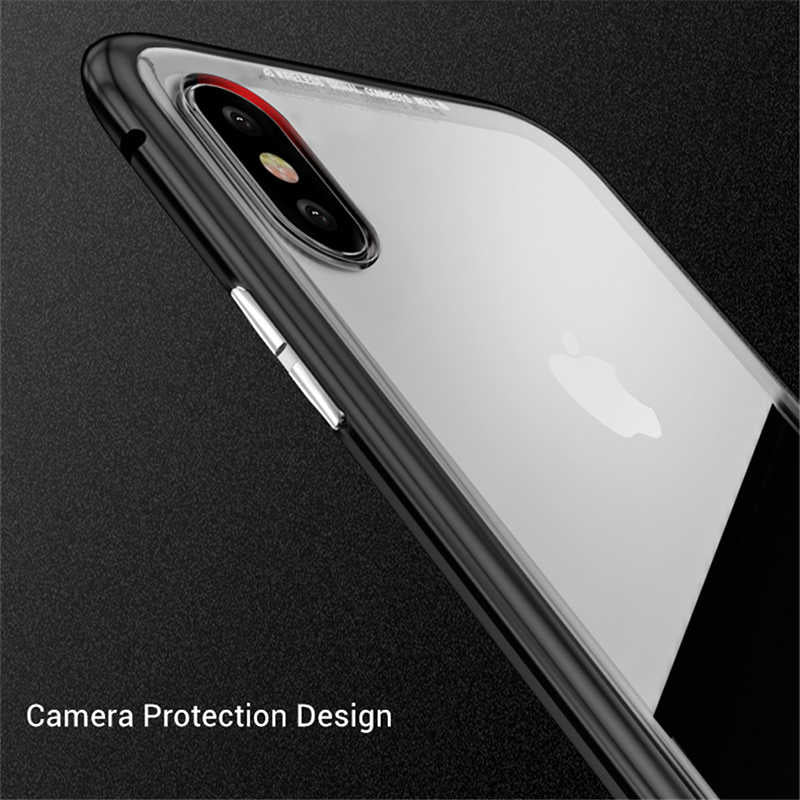 Apple iPhone X Kılıf Zore Devrim Mıknatıslı Cam Kapak