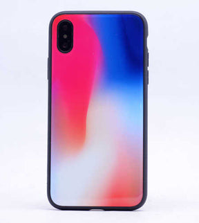 Apple iPhone X Kılıf Zore Ebruli Cam Kapak