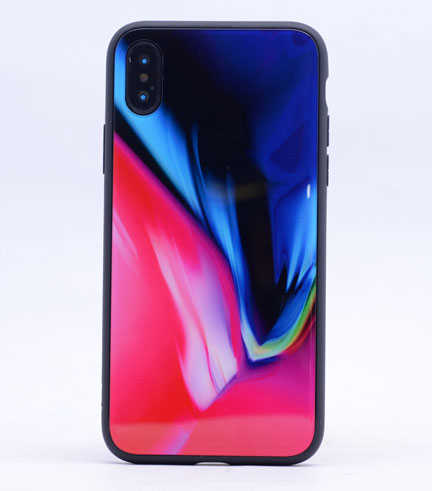 Apple iPhone X Kılıf Zore Ebruli Cam Kapak