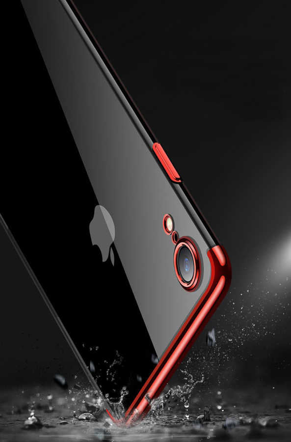 Apple iPhone XR 6.1 Kılıf Zore Dört Köşeli Lazer Silikon Kapak