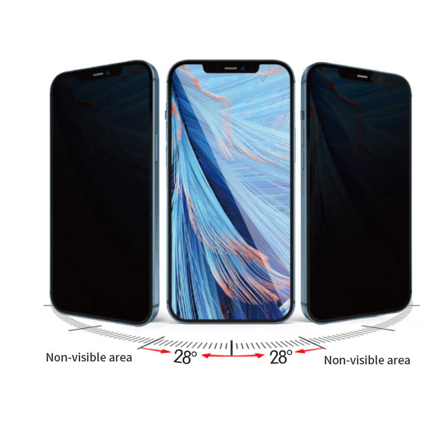Apple iPhone XR 6.1 Wiwu iPrivacy HD Anti-Peep Ekran Koruyucu Siyah