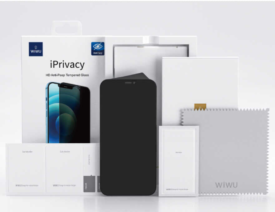 Apple iPhone XR 6.1 Wiwu iPrivacy HD Anti-Peep Ekran Koruyucu Siyah