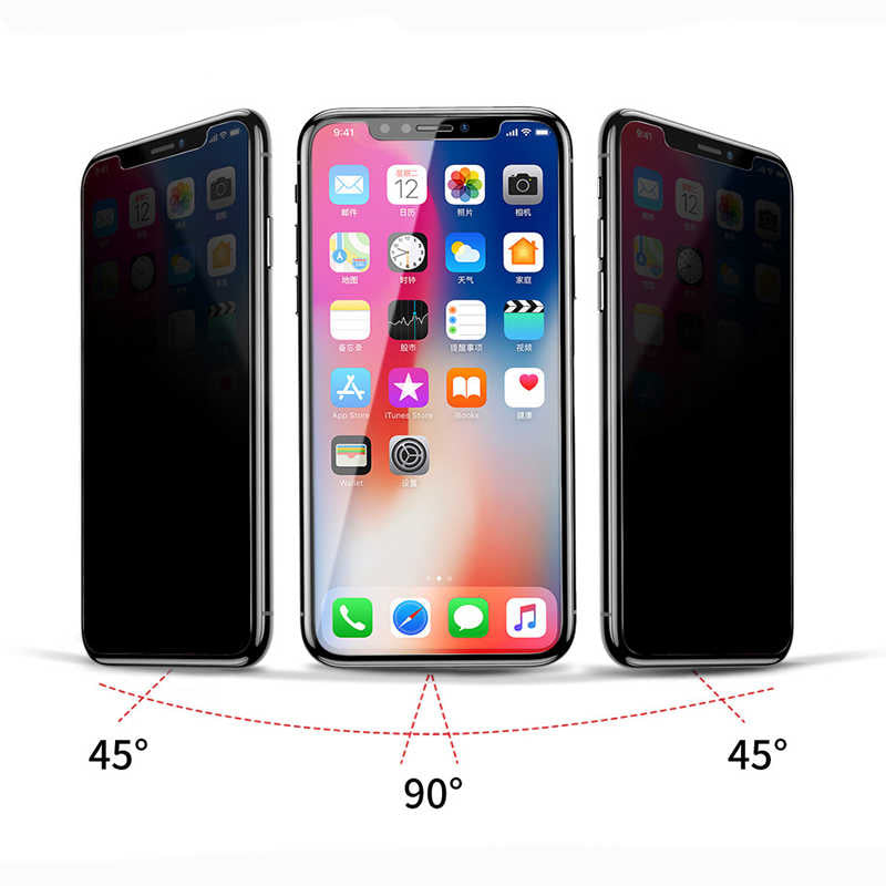 iPhone XR 6.1 Zore Rika Premium Privacy Temperli Cam Ekran Koruyucu