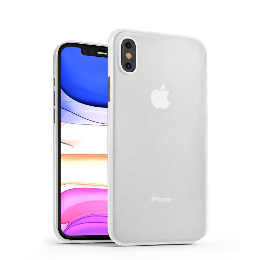 Apple iPhone XS 5.8 Kılıf Wiwu Skin Nano PP Kapak Transparan Siyah