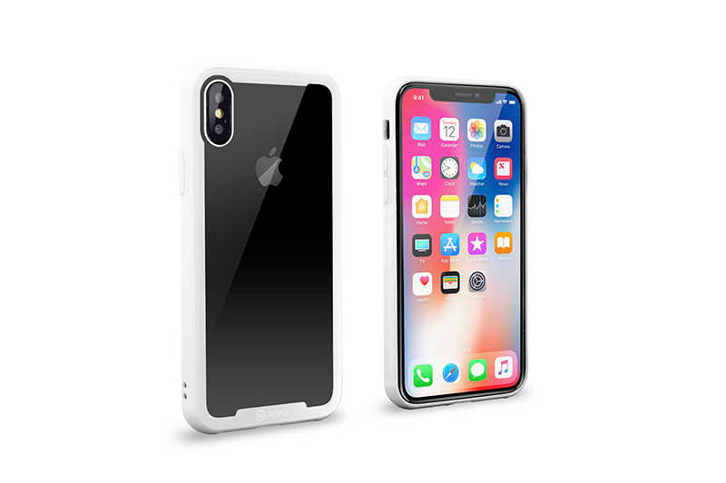 Apple iPhone XS 5.8 Kılıf Roar Glassoul Airframe Kapak Beyaz