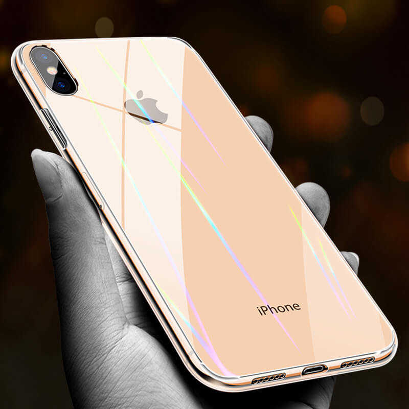 Apple iPhone XS Max 6.5 Kılıf Zore Rainbow Kapak