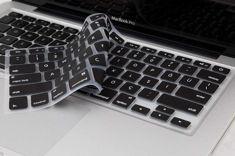 Macbook 13' Pro Touch Bar A1706 Zore Klavye Koruyucu Silikon Ped