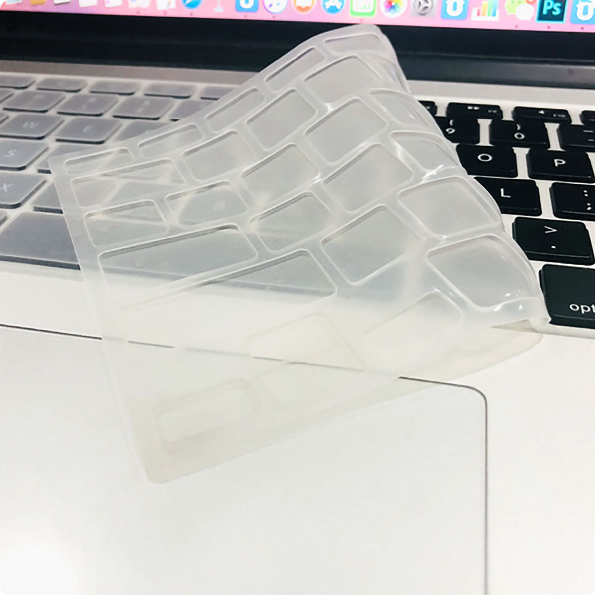Macbook 13.3' Air A1932 Zore Klavye Koruyucu Transparan Buzlu Silikon Ped
