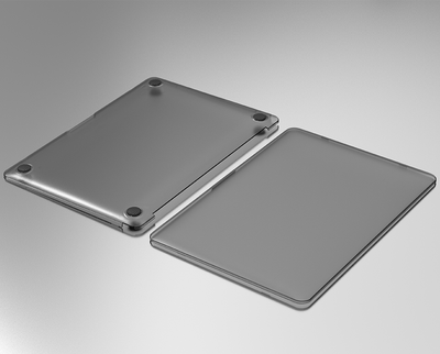 Apple Macbook 13.6&prime; Air 2024 M2 A2681 Wiwu Macbook iShield Hard Shell Kapak Siyah