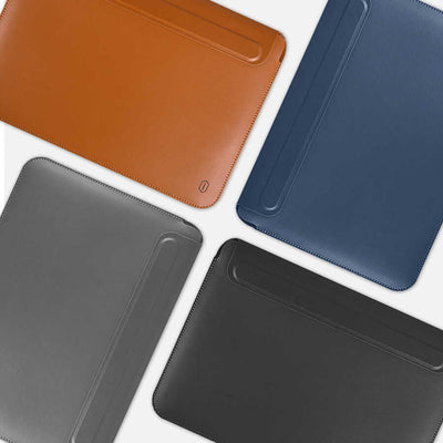 Apple Macbook Pro 14.2 2023 A2779 Wiwu Macbook Skin Pro Portable Stand Kılıf Kahverengi