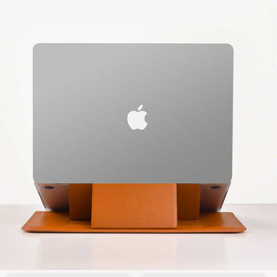 Apple Macbook Pro 14.2 2023 A2779 Wiwu Macbook Skin Pro Portable Stand Kılıf Kahverengi