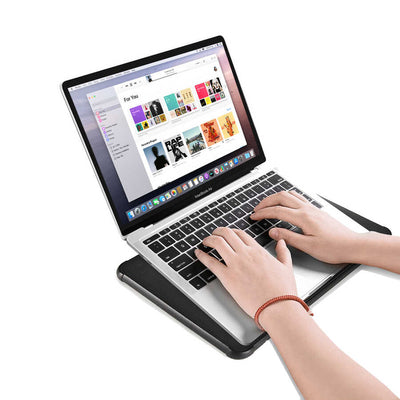 Apple Macbook Pro 16.2 2023 A2780 Wiwu Defender Stand Case Taşınabilir Standlı Magnetik PU Laptop Çantası Siyah