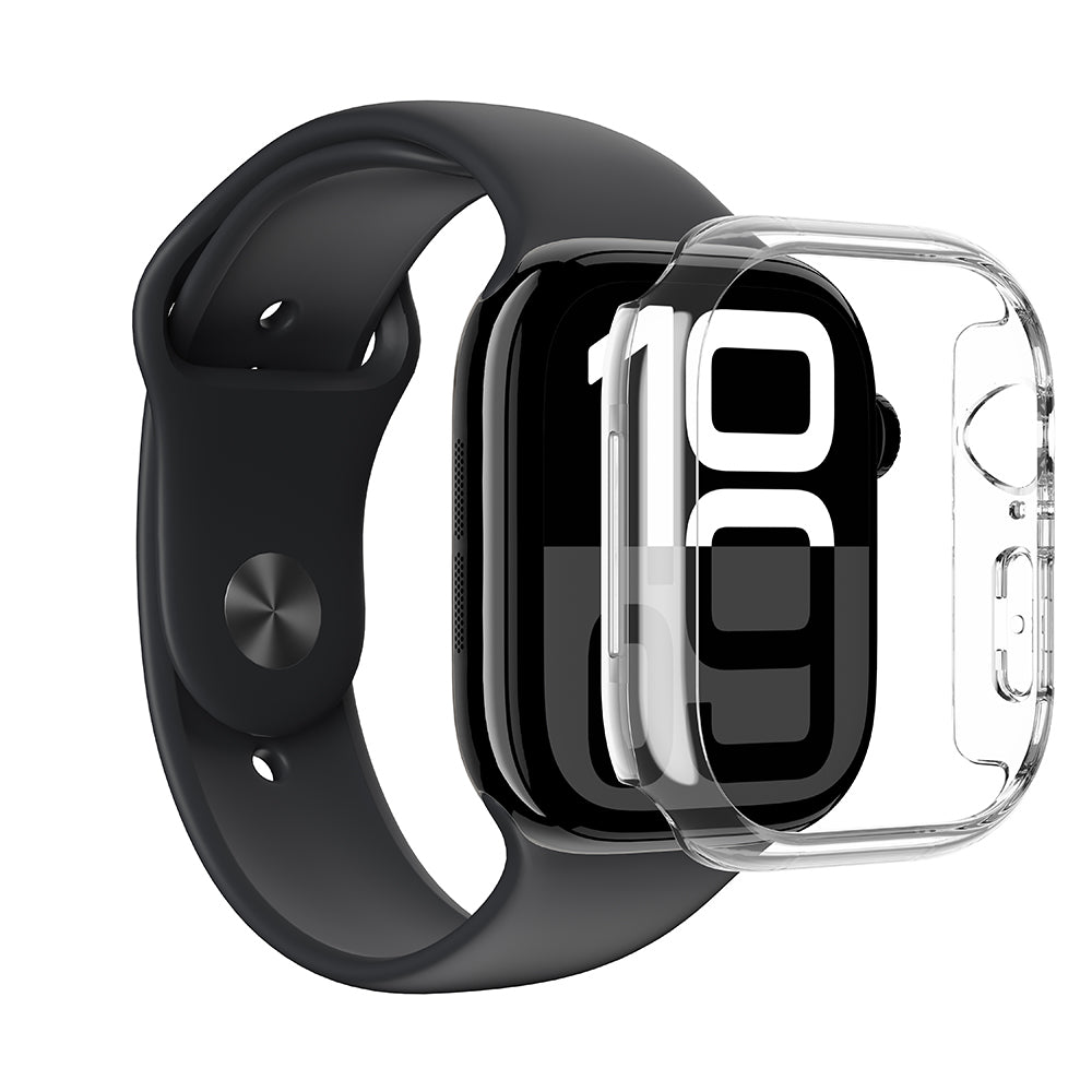 Apple Watch 10 42mm Amazingthing Radix Minimal FrameLite Sert PC Kasa Koruyucu Şeffaf
