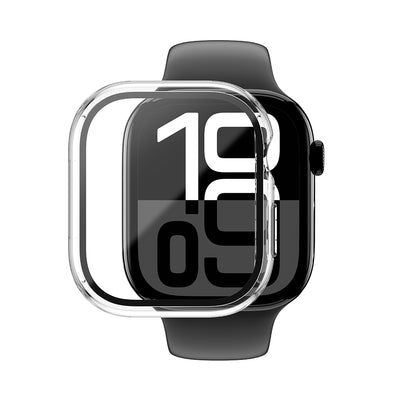 Apple Watch 10 42mm Amazingthing Radix Minimal FullGuard Sert PC Kasa ve Ekran Koruyucu Şeffaf