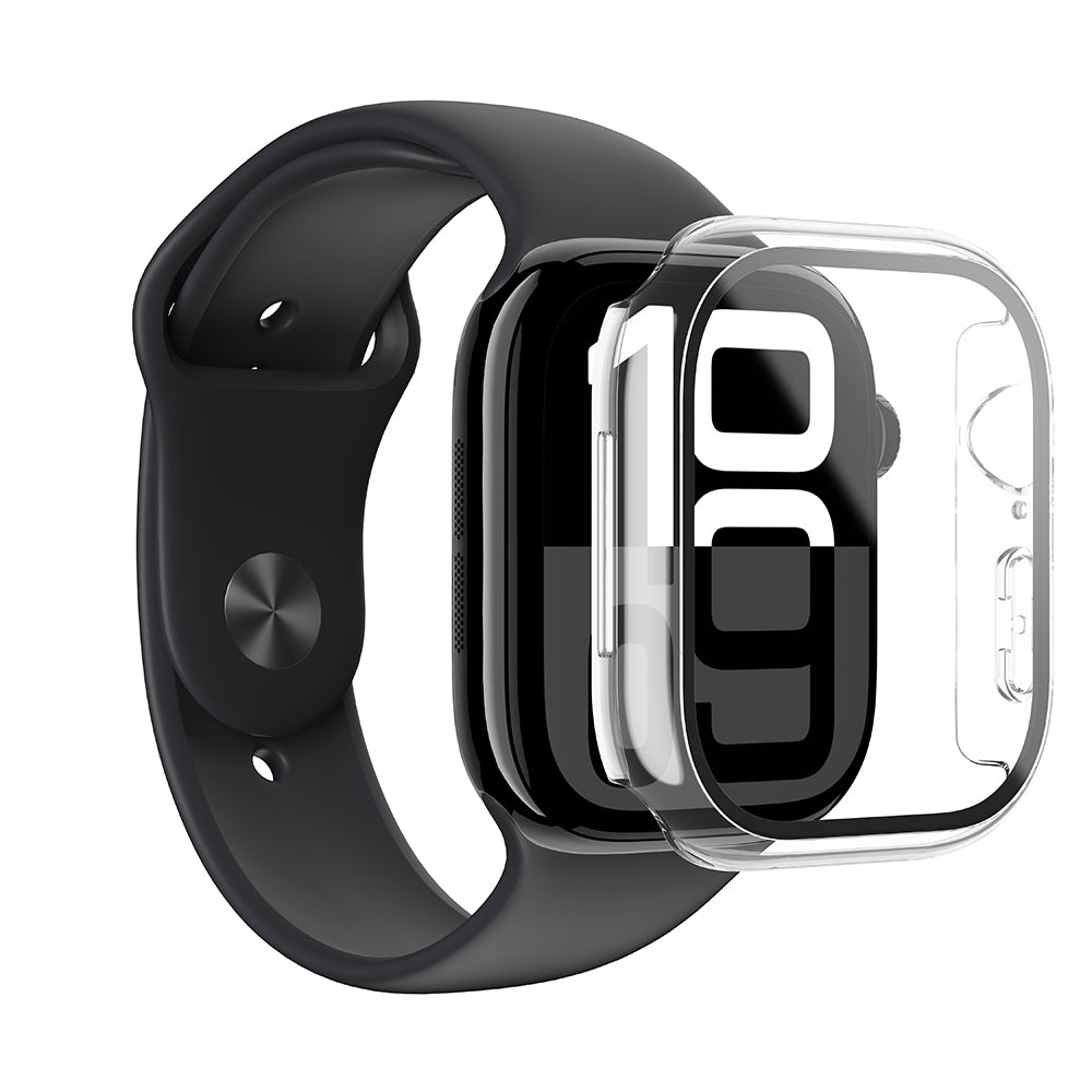 Apple Watch 10 42mm Amazingthing Radix Minimal FullGuard Sert PC Kasa ve Ekran Koruyucu Şeffaf