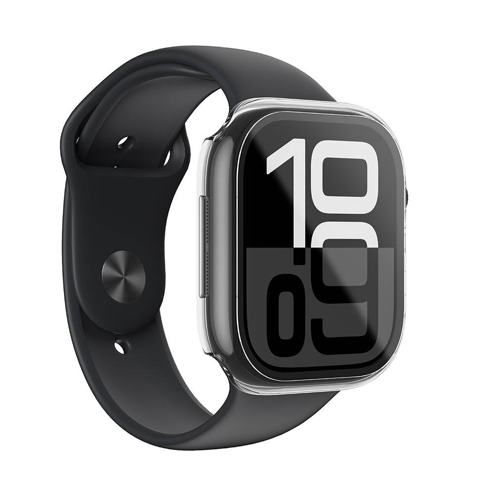 Apple Watch 10 42mm Amazingthing Radix Minimal FullGuard Sert PC Kasa ve Ekran Koruyucu Şeffaf