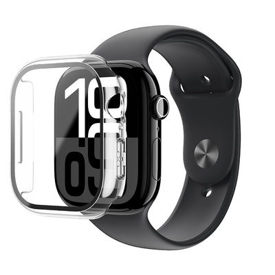 Apple Watch 10 42mm Amazingthing Radix Minimal FullGuard Sert PC Kasa ve Ekran Koruyucu Şeffaf