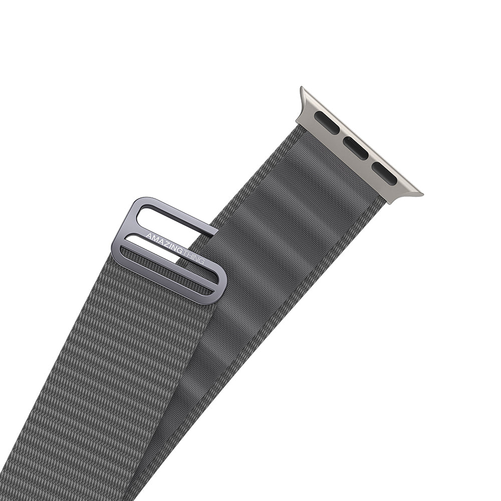Apple Watch 10 42mm Amazingthing Titan Spor Hasır Kordon Gri