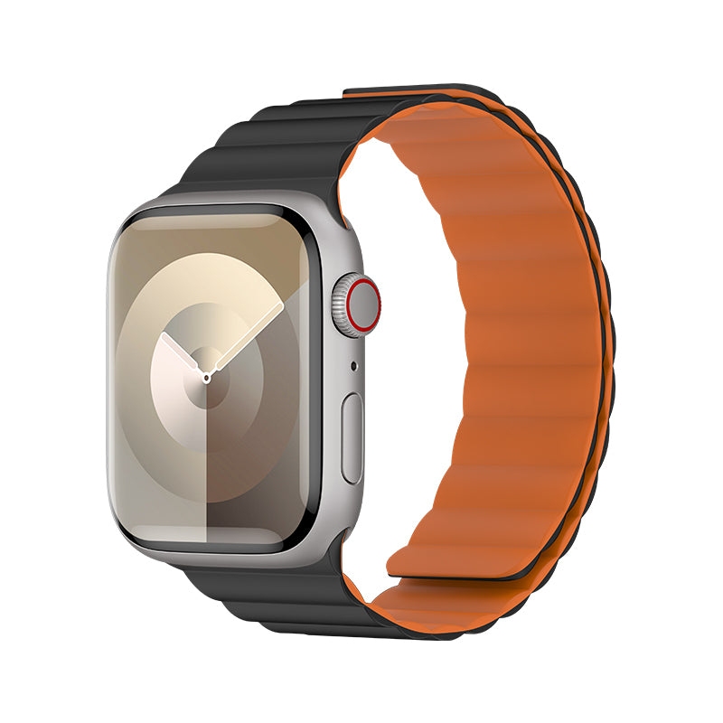 Apple Watch 10 42mm Benks Magnetik Tak Çıkar Silikon Strap Kayış Siyah