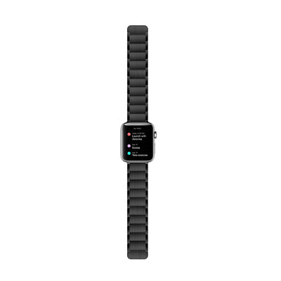 Apple Watch 10 42mm Raptic Classic Serisi Magnetik Metal Kordon Gümüş