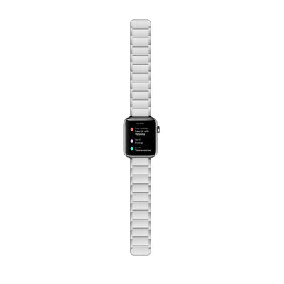 Apple Watch 10 42mm Raptic Classic Serisi Magnetik Metal Kordon Gümüş