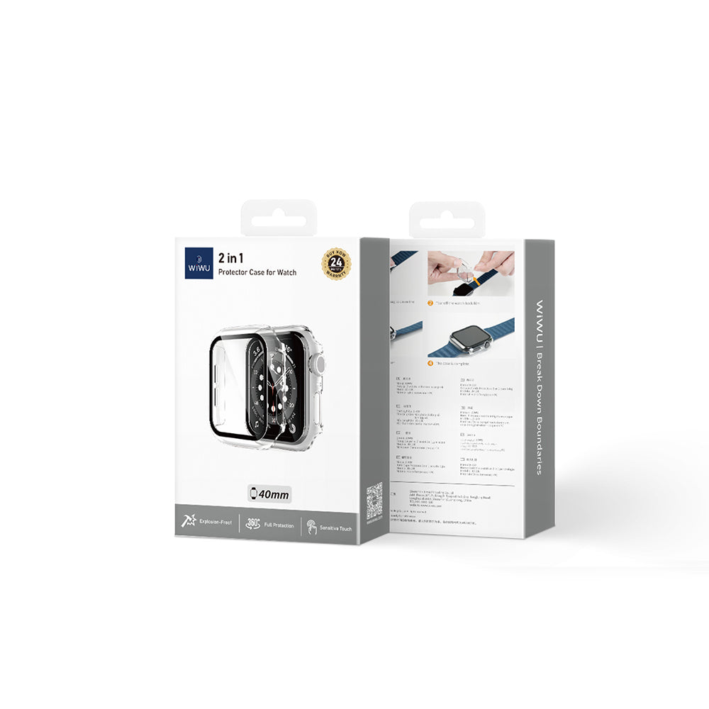 Watch 10 42mm Wiwu JD-108 Kasa Koruyucu + HD Ekran Koruyucu Film