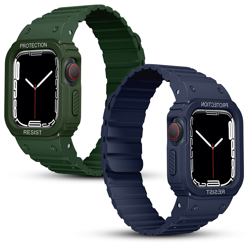 Watch 10 42mm Zore KRD-142 Airbag Tasarımlı Kasa Koruyuculu Silikon Kordon