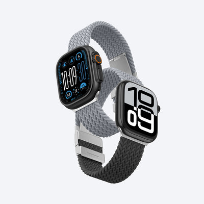 Apple Watch 10 46mm Amazingthing Glamour Blend Hasır Kordon Starlight Purple