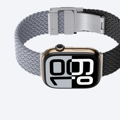 Apple Watch 10 46mm Amazingthing Glamour Blend Hasır Kordon Starlight Purple