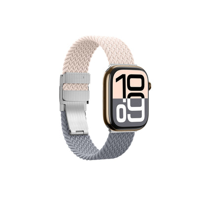 Apple Watch 10 46mm Amazingthing Glamour Blend Hasır Kordon Starlight Purple
