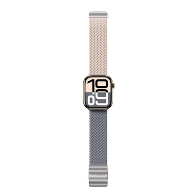 Apple Watch 10 46mm Amazingthing Glamour Blend Hasır Kordon Starlight Purple