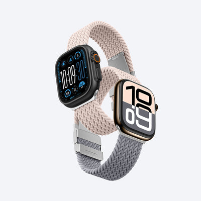Apple Watch 10 46mm Amazingthing Glamour Blend Hasır Kordon Starlight Purple