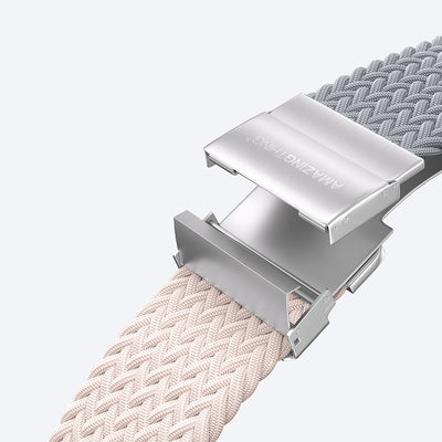 Apple Watch 10 46mm Amazingthing Glamour Blend Hasır Kordon Starlight Purple
