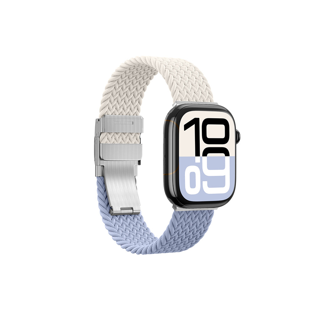 Apple Watch 10 46mm Amazingthing Glamour Blend Hasır Kordon Starlight Purple