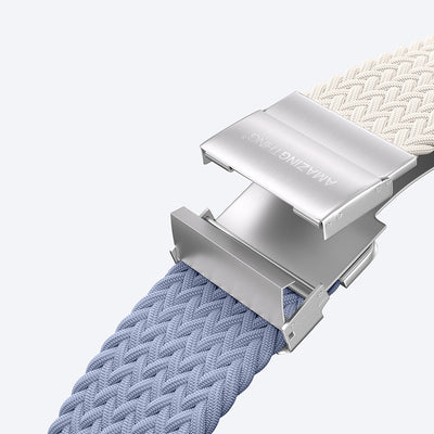 Apple Watch 10 46mm Amazingthing Glamour Blend Hasır Kordon Starlight Purple