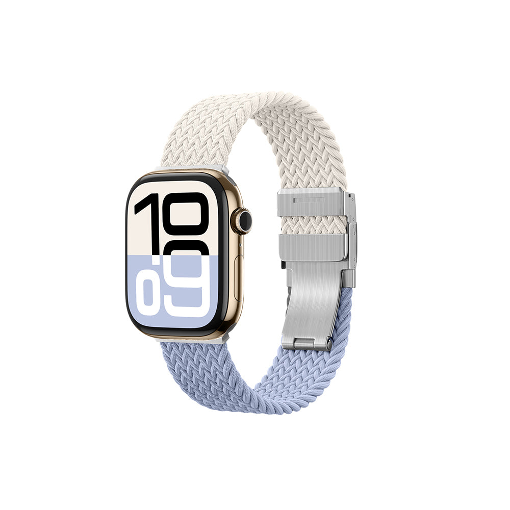 Apple Watch 10 46mm Amazingthing Glamour Blend Hasır Kordon Starlight Purple