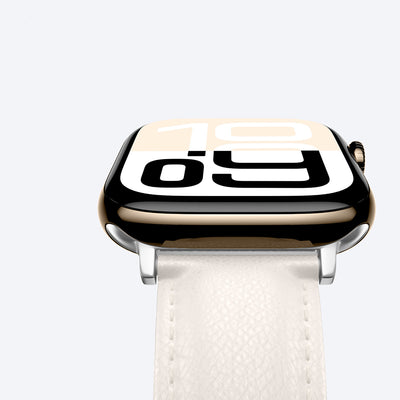 Apple Watch 10 46mm Amazingthing Glamour Class Deri Kordon Gri