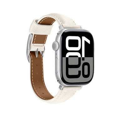 Apple Watch 10 46mm Amazingthing Glamour Class Deri Kordon Gri