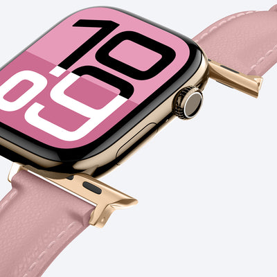 Apple Watch 10 46mm Amazingthing Glamour Class Deri Kordon Gri