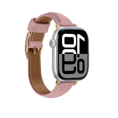 Apple Watch 10 46mm Amazingthing Glamour Class Deri Kordon Gri