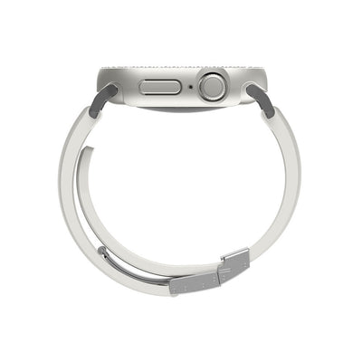 Apple Watch 10 46mm Amazingthing Gleam Fit FullGuard Taşlı Sert PC Kasa ve Ekran Koruyucu Şeffaf