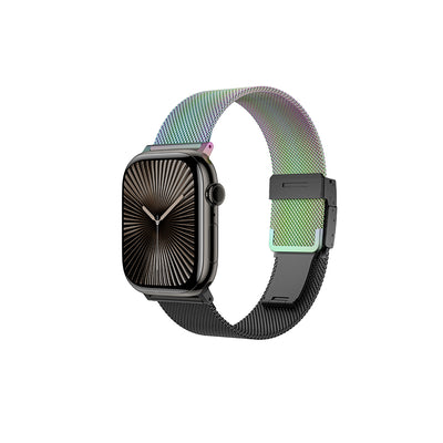 Apple Watch 10 46mm Amazingthing Omni StyleFlip Metal Hasır Kordon Titanyum