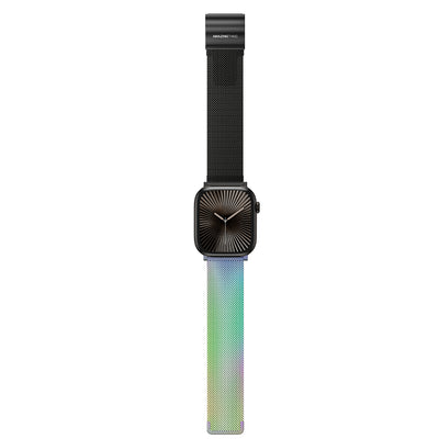 Apple Watch 10 46mm Amazingthing Omni StyleFlip Metal Hasır Kordon Titanyum