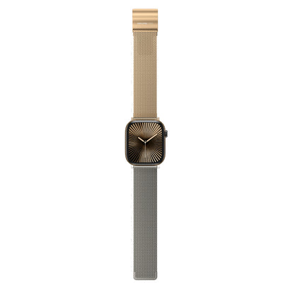 Apple Watch 10 46mm Amazingthing Omni StyleFlip Metal Hasır Kordon Titanyum