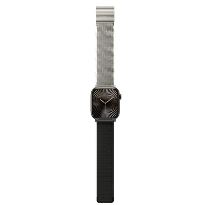 Apple Watch 10 46mm Amazingthing Omni StyleFlip Metal Hasır Kordon Rose Gold