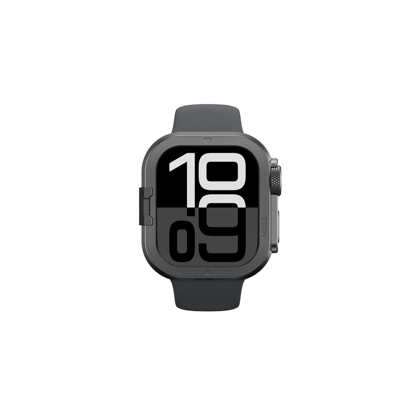 Apple Watch 10 46mm Amazingthing Premium Armor Fit FullGuard Metal Kasa ve Ekran Koruyucu Siyah